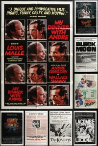 1d0357 LOT OF 10 FOLDED 1960S-70S ONE-SHEETS FROM LOUIS MALLE MOVIES 1960s-1970s cool movie images!