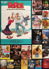 1d0500 LOT OF 104 FOLDED GERMAN A1 POSTERS 1970s-1980s great images from a variety of movies!