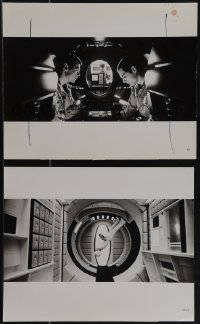5j0690 2001: A SPACE ODYSSEY 2 deluxe 11x13.75 stills 1968 Dullea & weightless food tray, Cinerama!