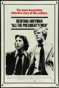 5j0832 ALL THE PRESIDENT'S MEN int'l 1sh 1976 Hoffman & Robert Redford as Woodward & Bernstein!