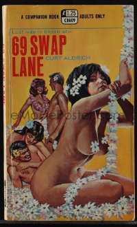 5j1675 69 SWAP LANE paperback book 1969 Ed Smith cover art of nude couples, lust was in bloom!