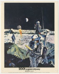 5j1703 2001: A SPACE ODYSSEY Cinerama color English FOH LC 1968 McCall art of astronauts on moon!