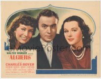 5j1340 ALGIERS LC 1938 Charles Boyer as thief Pepe le Moko between Hedy Lamarr & Sigrid Gurie, rare!