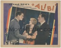 5j1341 ALIBI LC 1929 angry Chester Morris threatens man standing behind Mae Busch, ultra rare!