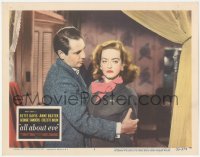 5j1342 ALL ABOUT EVE LC #5 1950 close up of Gary Merrill holding angry Bette Davis, very rare!