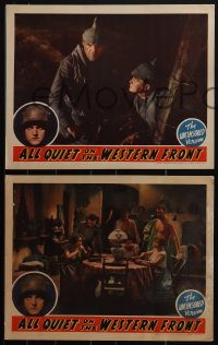 5j1602 ALL QUIET ON THE WESTERN FRONT 4 LCs R1939 Lewis Milestone WWI classic, uncensored version!