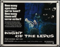 6g0474 NIGHT OF THE LEPUS 1/2sh 1972 cool monster art, how many eyes does horror have!