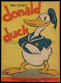6s0566 DONALD DUCK Whitman softcover book 1935 1st book devoted to him, Walt Disney art, ultra rare!