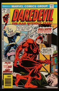 6s0220 DAREDEVIL #131 comic book March 1976 art by Rich Buckler & Frank Giacoia, 1st new Bullseye!