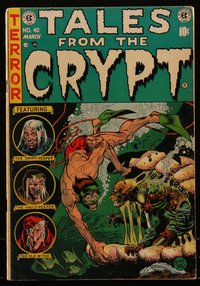 6s0023 TALES FROM THE CRYPT #40 comic book Feb 1954 art by Jack Davis, Feldstein, Krigstein, Ingels