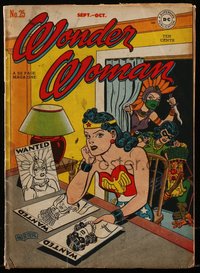 6s0329 WONDER WOMAN #25 comic book Sep 1947 she's giving high school students awards, Peter art!