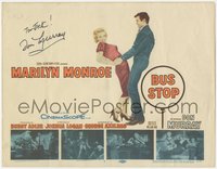 6t0004 BUS STOP signed TC 1956 by Don Murray, who's holding sexy smiling Marilyn Monroe!
