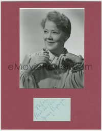 6t0033 SPRING BYINGTON signed 3x5 album page in 11x14 display 1960s ready to frame on your wall!