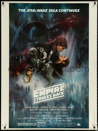 6w0145 EMPIRE STRIKES BACK 30x40 1980 Star Wars, classic Gone With The Wind style art by Kastel!