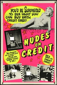 6w0139 NUDES ON CREDIT 1sh 1966 Nick Millard, adult delinquents, Love Now...Pay Later!