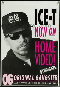 6w0122 ICE-T 28x41 music poster 1991 great image of the O.G. Original Gangster rapper & TV actor!