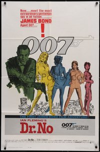 7a0035 DR. NO yellow smoke 1sh 1963 most extraordinary gentleman spy Sean Connery, 1st James Bond!