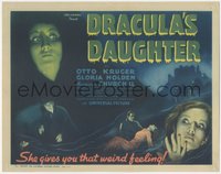 7a0057 DRACULA'S DAUGHTER TC 1936 evil vampire Gloria Holden gives you that weird feeling, rare!