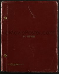 7a0002 GODFATHER third draft script March 29, 1971, signed by director Francis Ford Coppola!