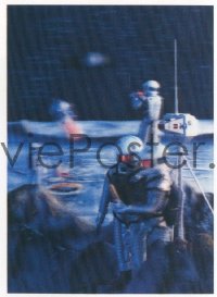 v368 2001 A SPACE ODYSSEY lenticular Japanese 4x6 postcard '68 Kubrick, art of astronauts on moon!