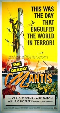 #046 DEADLY MANTIS 3sheet '57 classic sci-fi!