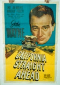 CALIFORNIA STRAIGHT AHEAD ('37) R1948 1sheet