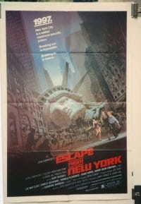 ESCAPE FROM NEW YORK advance 1sheet