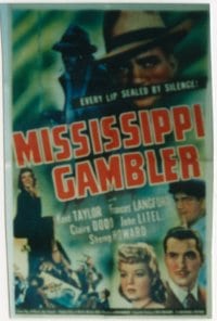 MISSISSIPPI GAMBLER ('42) 1sheet