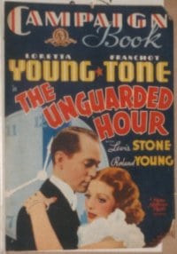 UNGUARDED HOUR ('36) pressbook