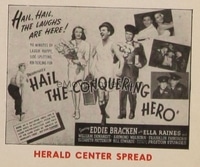 HAIL THE CONQUERING HERO herald center spread