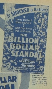 BILLION DOLLAR SCANDAL 1sh