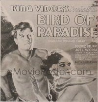 BIRD OF PARADISE ('32) 6sh