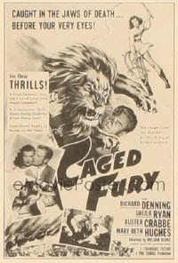 CAGED FURY ('48) 1sh