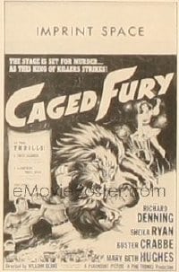 CAGED FURY ('48) WC, regular