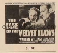 CASE OF THE VELVET CLAWS glass slide