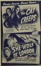 CAT CREEPS/SHE-WOLF OF LONDON 1sh