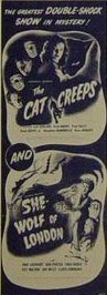 CAT CREEPS/SHE-WOLF OF LONDON insert