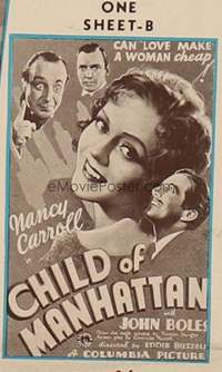 CHILD OF MANHATTAN 1sh B