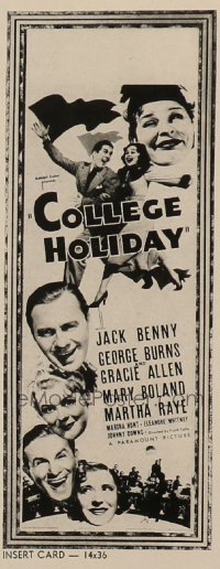 COLLEGE HOLIDAY insert