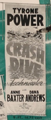 CRASH DIVE banner, cloth