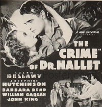 CRIME OF DR. HALLET 6sh