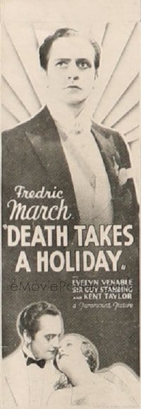 DEATH TAKES A HOLIDAY insert