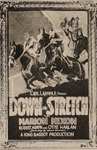 DOWN THE STRETCH ('27) 1sh