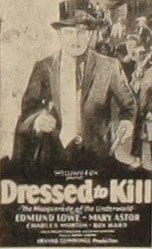 DRESSED TO KILL ('28) 1sh