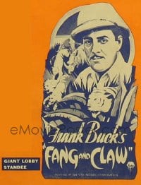 FANG & CLAW ('35) giant lobby style standee