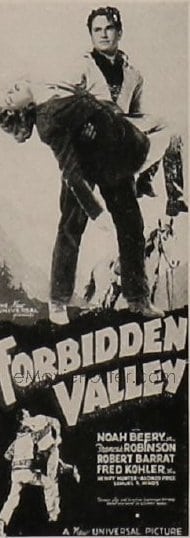 FORBIDDEN VALLEY ('38) insert