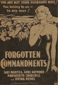 FORGOTTEN COMMANDMENTS 1sh