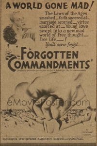 FORGOTTEN COMMANDMENTS 1sh