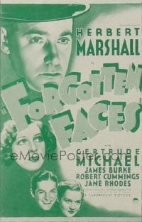 FORGOTTEN FACES ('36) 1sh