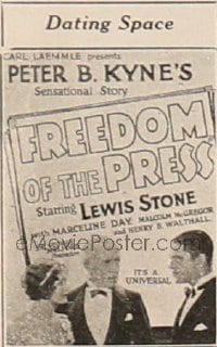 FREEDOM OF THE PRESS ('28) WC, regular